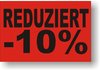 Aktionsetiketten 24x16mm "REDUZIERT -10%"
